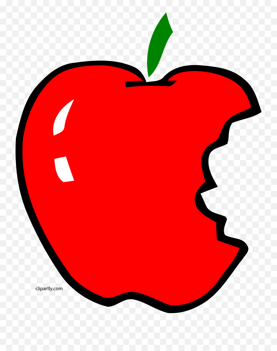 Apl Bite Apple Clipart Png - Apple With Bite Clipart,Bitten Apple Png