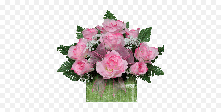 Pink Roses With Babys Breath - Garden Roses Png,Baby's Breath Png