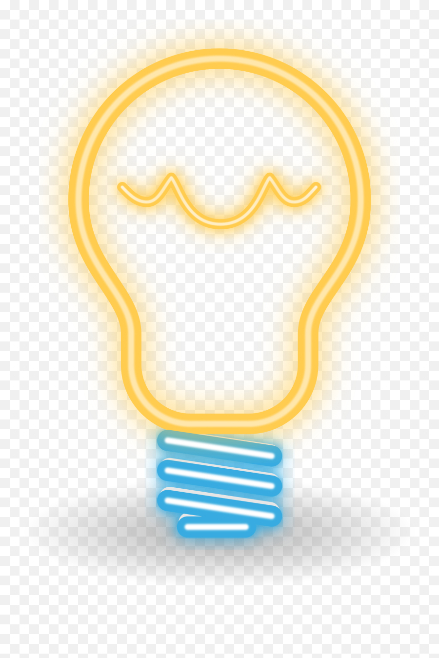 Neon Glow Png 5 Image - Light Bulb Neon Sign Png,Yellow Glow Png