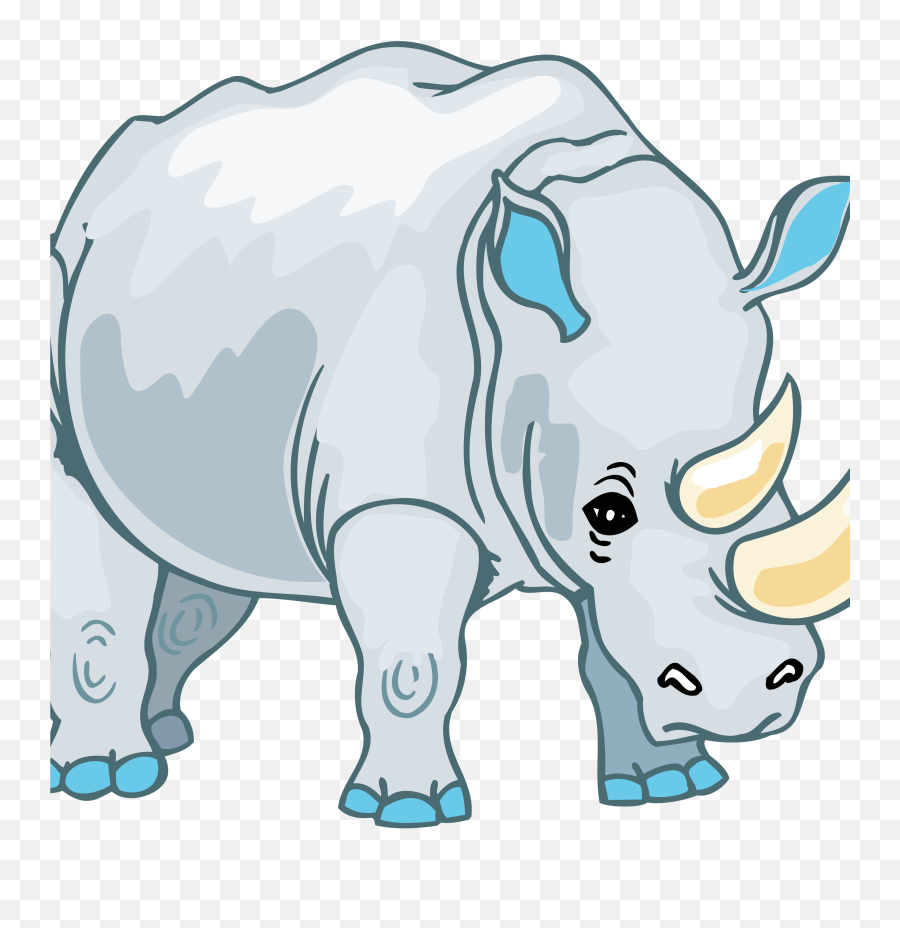 Rhino Cartoon Clipart Transparent Png - Rinoceronte Dibujo,Rhino Transparent Background