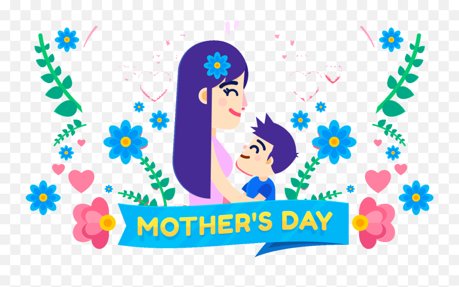 May Clipart Mothers Day - Mothers Day Celebration Clipart Png,Mothers Day Png