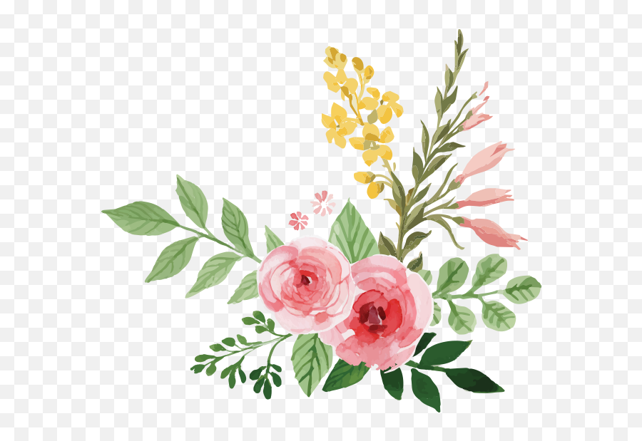 Succulent Clipart Bouquet - Watercolor Flowers Transparent Background Png,Succulent Transparent Background