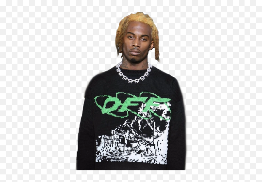Png Download Playboicarti Blonde - Off White Ruined Factory Knit Sweater,Playboi Carti Png
