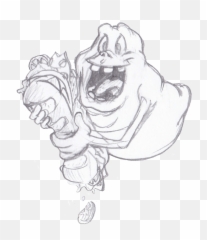 Slimer - Slimmer Ghostbusters Pencil Draw Png,Slimer Png