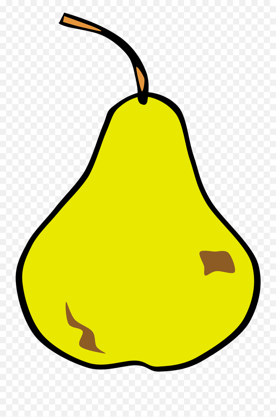 Fruit Pears Yellow - Black And White Clip Art Fruits Png,Pears Png