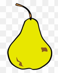 Fruit Pears Yellow - Black And White Clip Art Fruits Png,Pears Png