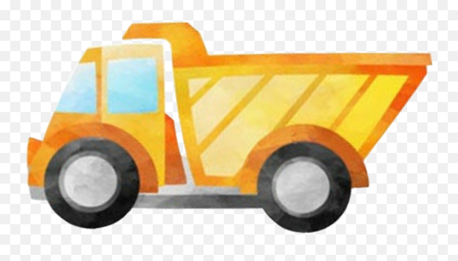 Watercolor Truck Dumptruck Dump Sticker By Stephanie - School Bus Png,Hotwheels Png