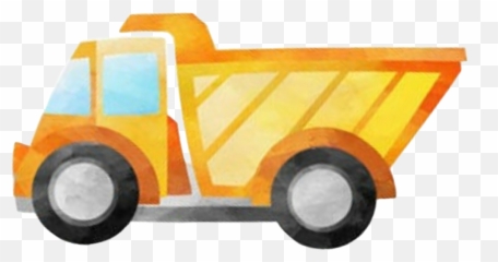 Watercolor Truck Dumptruck Dump Sticker By Stephanie - School Bus Png,Hotwheels Png
