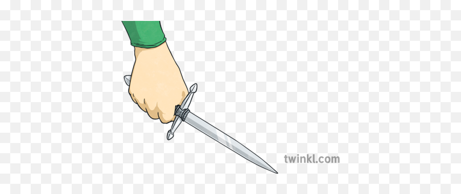 Llywelyn Pulls Out Knife Illustration - Twinkl Dagger Png,Hand With Knife Png
