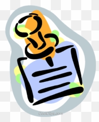 Message And Thumb Tack Royalty Free Vector Clip Art - png