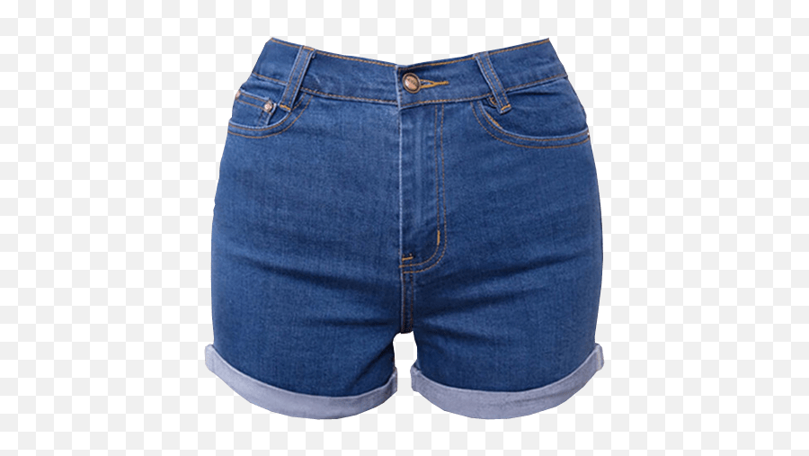 Dark Blue Denim Shorts No Background - Denim Shorts Transparent Background Png,Shorts Png