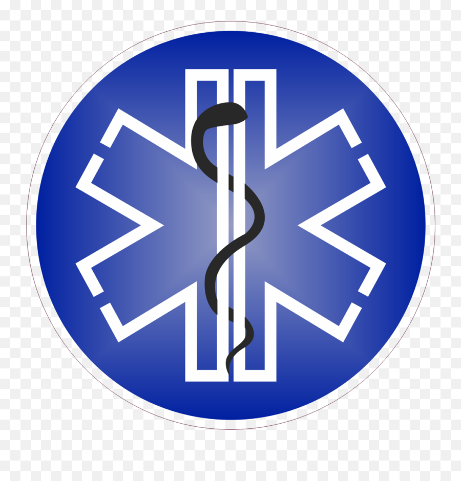 Caduceus Staff Star Of Life Blue Background Black Snake - Region Of Durham Paramedic Services Png,Star Of Life Logo