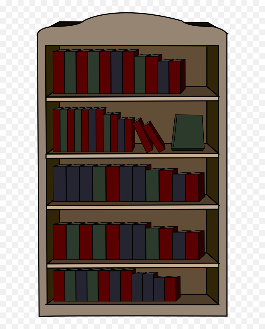 Book Shelves Transparent - Cartoon Bookcase Transparent Background Png,Transparent Bookshelf