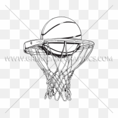 Basketball Hoop Backboard Clipart - Sketch Transparent png