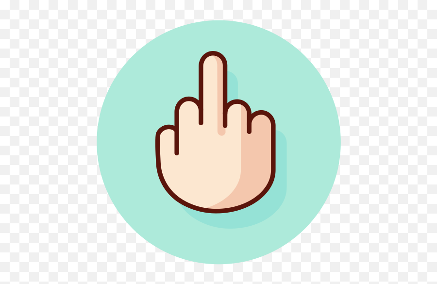Blue Middle Finger Free Icon Of Gesture - Sign Language Png,Middle Finger Logo