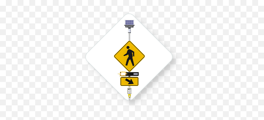 Systems For Traffic Beacons And Signs Solar Led - Pedestrian Png,Road Sign Icon