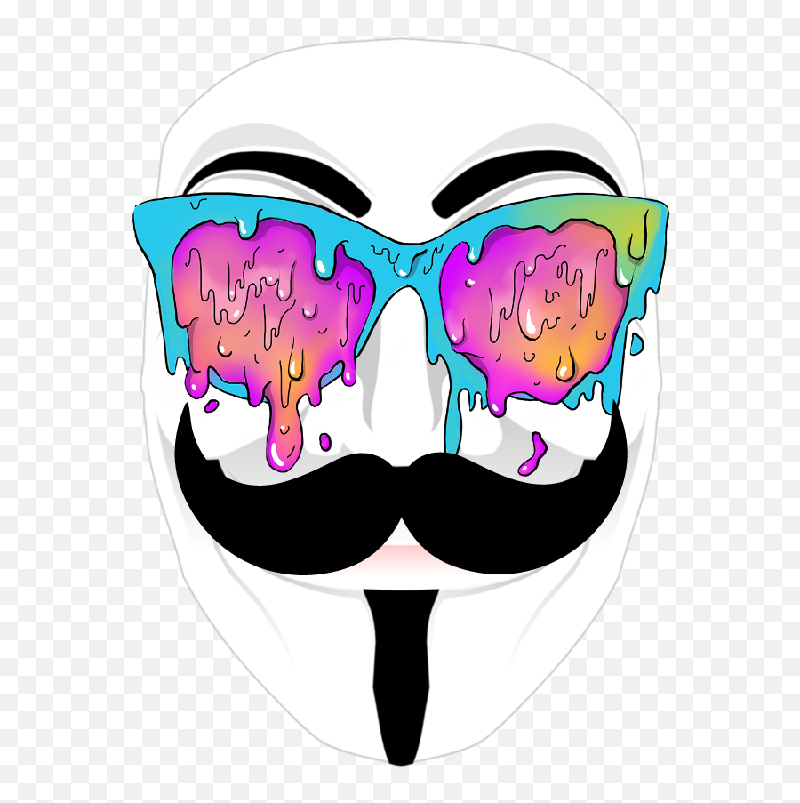 Colorful Colorsplash Popart Anonymous - Pop Art Art Sticker Png,Anonymous Mask Png