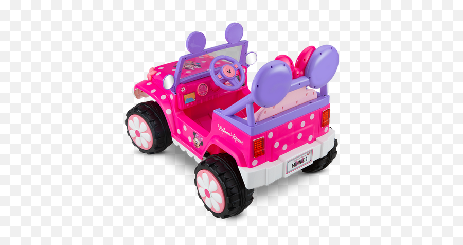 Disneyu0027s Minnie Mouse 4x4 Ride - 5 Years Kid Kid Trax Carro Eléctrico Montable Minnie Mouse Jeep 6v Png,Hello Kitty Battery Icon