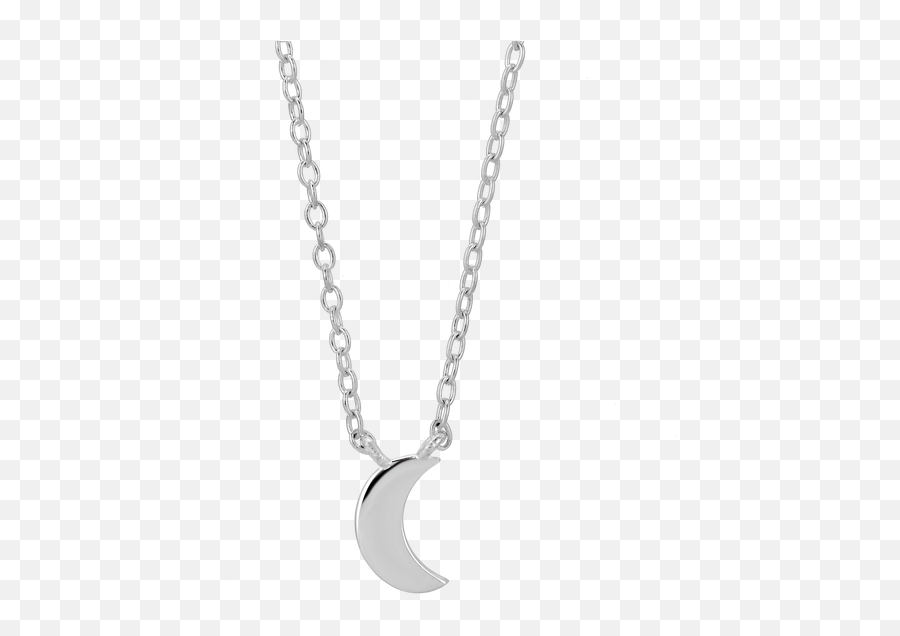Tiny Moon Necklace - Sterling Silver Caesar Necklace Png,Icon Of The Silver Crescent