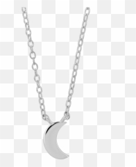 Tiny Moon Necklace - Sterling Silver Caesar png