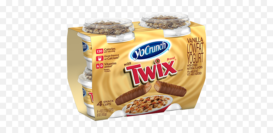 Vanilla Lowfat Yogurt With Twix Pieces - Yocrunch Twix Yogurt Png,Foto Vanila Seven Icon