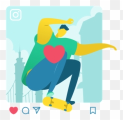 Instagram Icons Download Free Vectors U0026 Logos - Skateboarder png