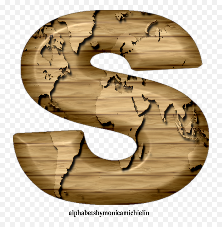 Monica Michielin Alphabets Wood World Map Alphabet Letter - Art Png,Alphabet Icon Png