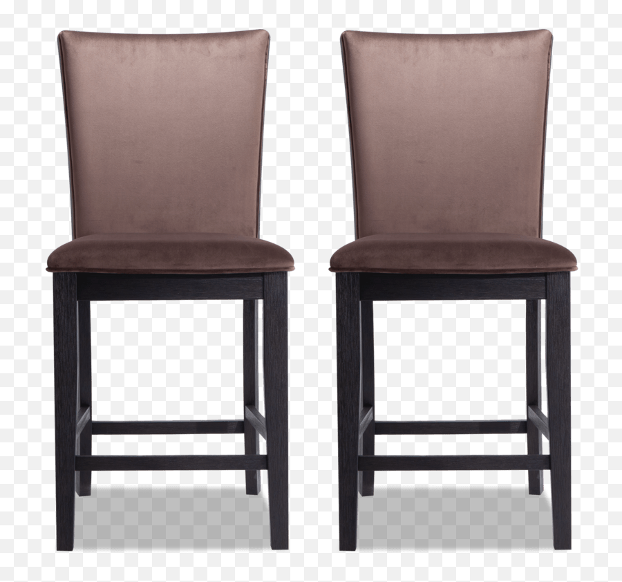 Set Of 2 Cosmopolitan Chocolate Upholstered Counter Stools - Solid Back Png,Calligaris Icon Stool