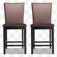 Set Of 2 Cosmopolitan Chocolate Upholstered Counter Stools - Solid Back png