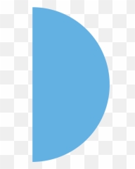 Half Circle Blue 1 - Png