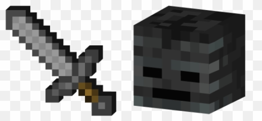 Stone Sword And Wither Skeleton Cursor - Minecraft Sword And Shield Png,Minecraft Skeleton Png