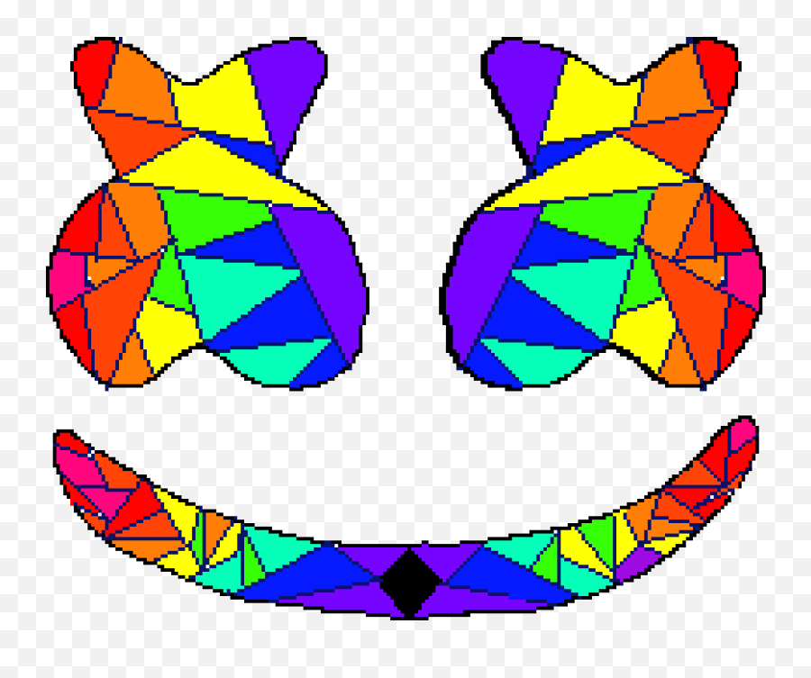 Pixilart - Marshmello 4 Rainbow By Blackfox Marshmello Roblox T Shirt Png,Marshmello Png