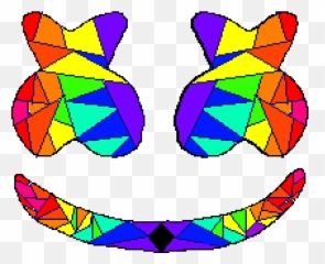 Pixilart - Marshmello 4 Rainbow By Blackfox Marshmello Roblox T Shirt Png,Marshmello Png