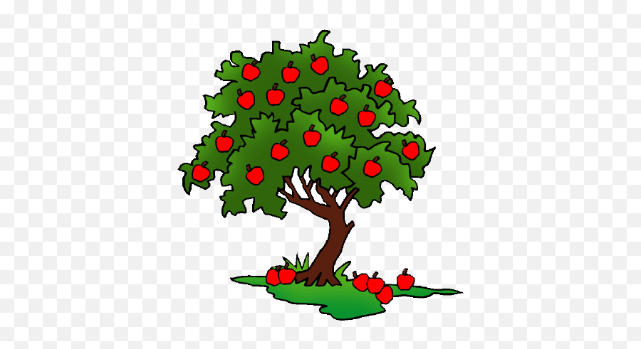 Transparent Clipart Apple Tree - Drawing Realistic Apple Tree Png,Apple Tree Png