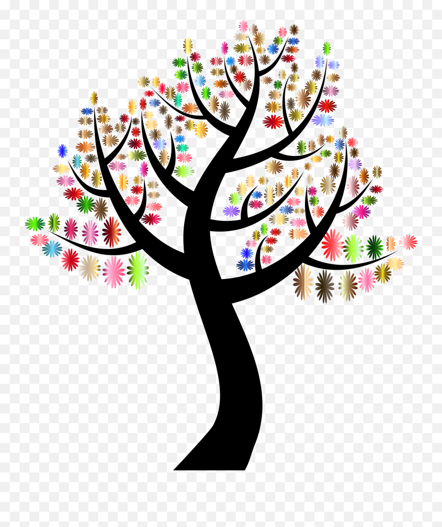 Clipart Tree Flower Picture 705851 - Colorful Tree Clipart Transparent Background Png,Tree Clipart Png