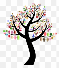 Clipart Tree Flower Picture 705851 - Colorful Tree Transparent Background png