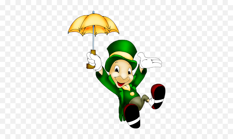 Mickey Cricket Pinocchio Jiminy - Jiminy Cricket St Day Png,Jiminy Cricket Png