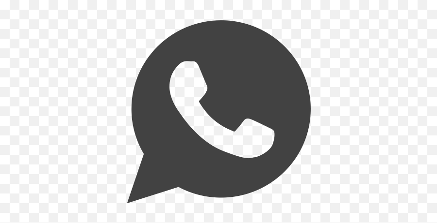 Logo Media Message Social Whatsapp Icon - Whatsapp Logo Png Grey,Download Logos