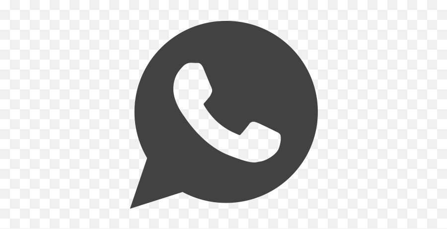 Logo Media Message Social Whatsapp Icon - Whatsapp Logo Png Grey ...