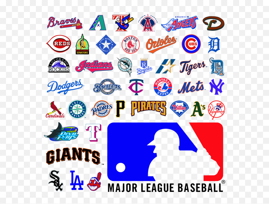 Major League Baseball Logos - Major League Baseball Logos Png,Baseball Logo Png