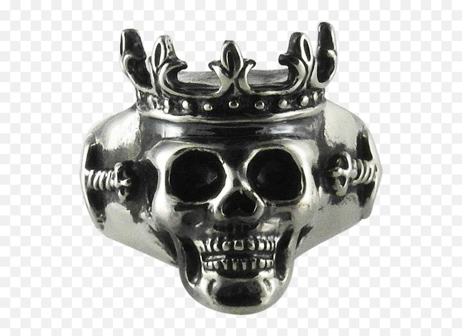 Skull With Kingu0027s Crown And Sword Ring - Skull Png,Kings Crown Png
