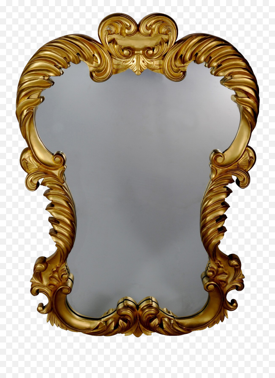 Golden Mirror Frame Png Transparent - Antique,Mirror Transparent Background