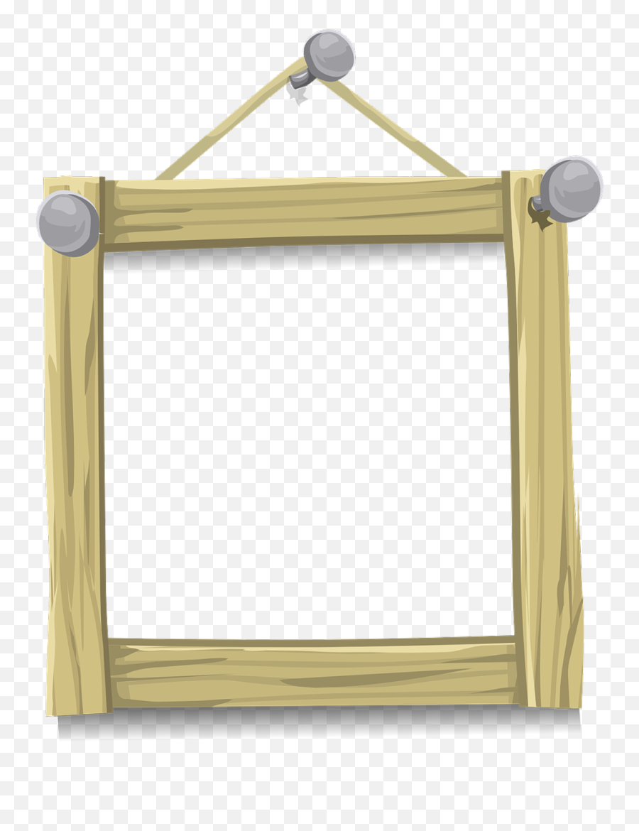 Frames Frame Wood Photo Hang Nail - Hanging Wood Hanging Picture Frame Png,Wood Picture Frame Png