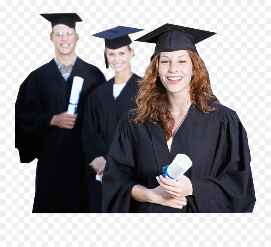 Download Hd Fore Graduation Cap And Gown - Diploma University People Png,Diploma Png