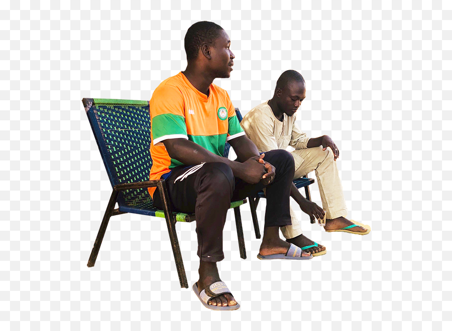 2 African Men Sitting - Sitting Png,Person Sitting In Chair Png