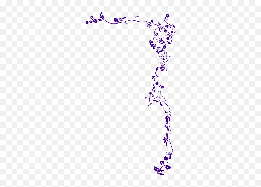 Vine Border Purple Clip Art - Vector Clip Art Robert Burns Poems Spring Png,Violet Png