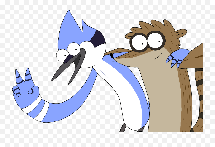 Regular Show - Mordecai And Rigby Taking Png,Regular Show Png