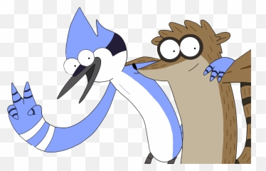 Regular Show - Mordecai And Rigby Taking Png,Regular Show Png