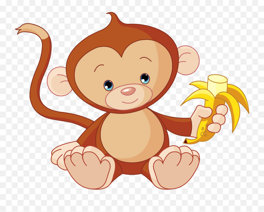 Transparent Monkey Clipart - Baby Monkey Clip Art Png,Monkey Transparent Background
