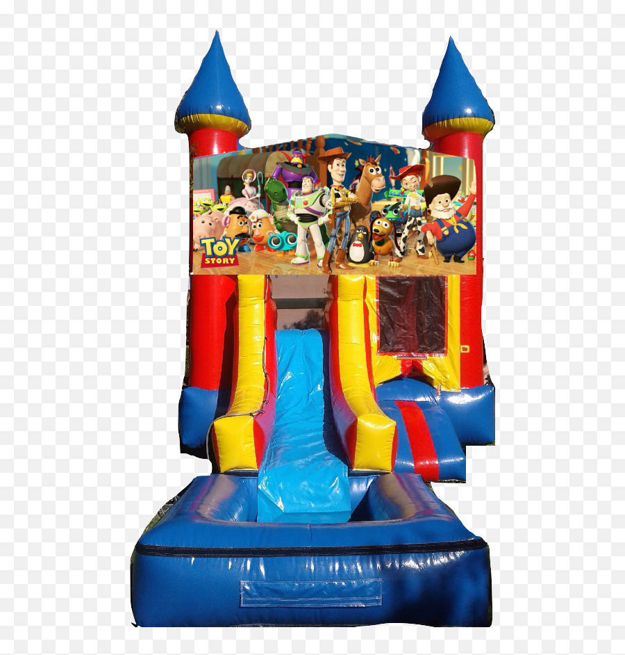 Water Slide Castle Combo Front Jumper U2013 Toy Story 200day - Toy Story Water Jumpers Png,Toy Story Desktop Icon